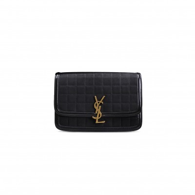 YSL SOLFERINO MEDIUM SATCHEL IN QUILTED NUBUCK SUEDE 6343051241586 (23*16*6cm)